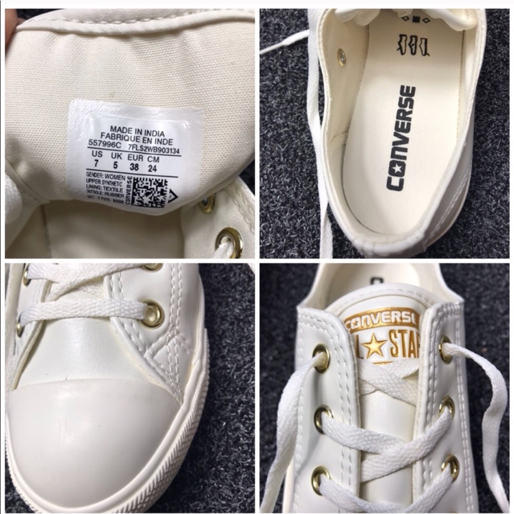 NWT Converse Ctas Dainty OX Egret LT W AUTHENTIC - Picture 7 of 8